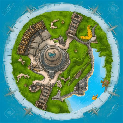 A Digital Graphic of a Topdown Perspective Bird'seye View Overhead View