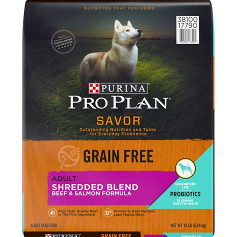 The pro plan believes that natural ingredients are the cornerstones in any good goodies, so they deliver only the top organic products for food preparation. Purina Pro Plan Savor Grain Free Shredded Beef & Salmon ...