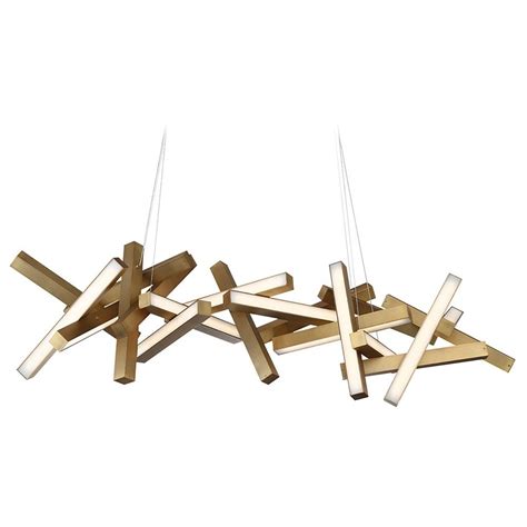 Sleek forms, modern materials, high class technologies. Modern Forms Chaos Aged Brass LED Chandelier 3000K 184LM ...