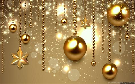 Golden Balls Bokeh Christmas Hd Wallpapers Desktop Background