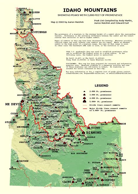 Idaho Mountain Ranges Map World Map