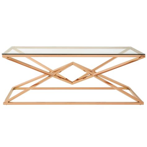 White and rose gold furniture. Allure Rose Gold Coffee Table | Contemporary Lounge Furniture