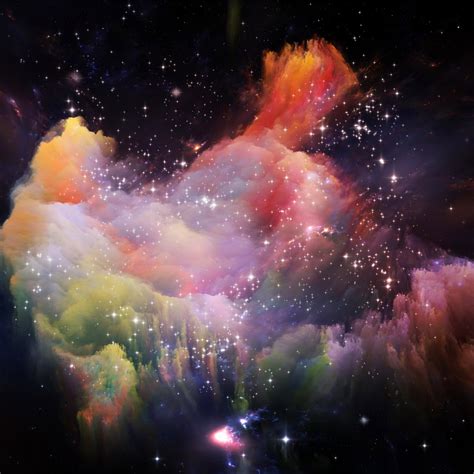 As35 Space Rainbow Colorful Star Art Illustration Wallpaper