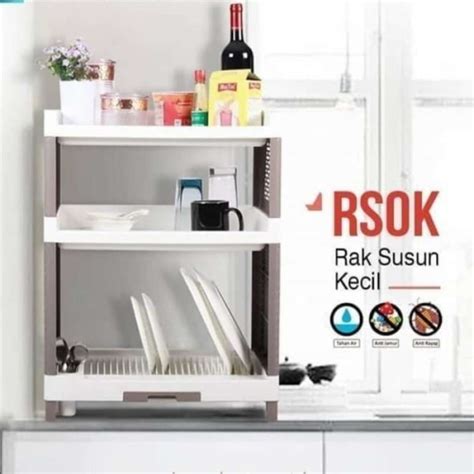 Promo Rak Piring Susun Plastik Portable Multifungsi Rak Dapur