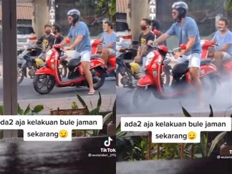 Viral Bule Di Bali Geber Geber Motor Sampai Berasap Reaksi Orang