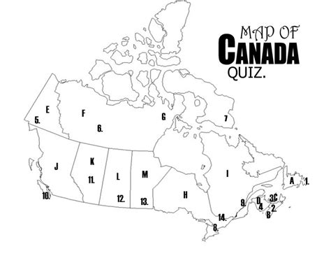 Blank Map Of Canada Provinces And Capitals