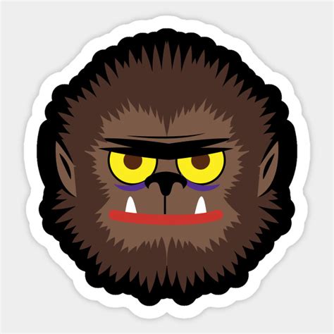Werewolf Emoji Halloween Sticker Teepublic