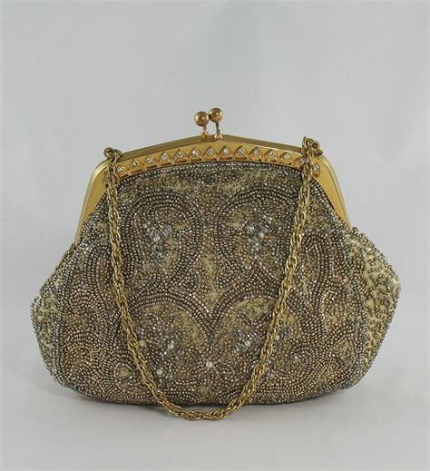 Vintage Beaded Bag 61 140205 Brass08 Or Bronze 11 No Frame Needed If
