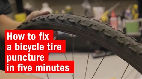 Our host demonstrates on a completely flat tire. How to fix a bicycle tire puncture in five minutes | Time ...