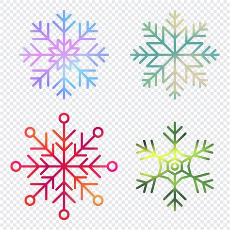 Set Of Vector Watercolor Snowflakes Collection Of Artistic Snowflakes