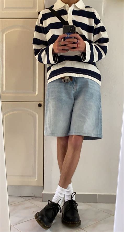 Jorts Outfit For Men In 2022 Men Fashion Casual Outfits Street Style
