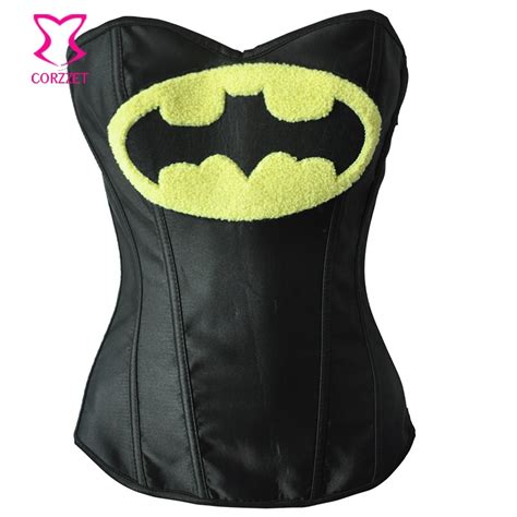 Black Superwoman Batman Cosplay Gothic Corset Burlesque Costumes