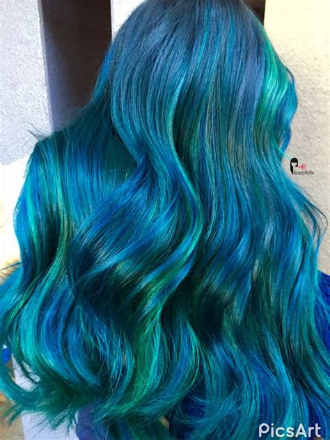 Blue Turquoise Mermaid Hair Mermaid Hair Birthday Hair Hair Makeup