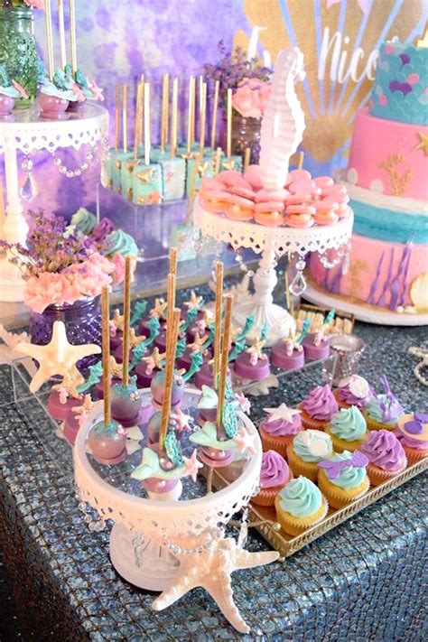 Karas Party Ideas Pastel Lets Be Mermaids Birthday Party Karas