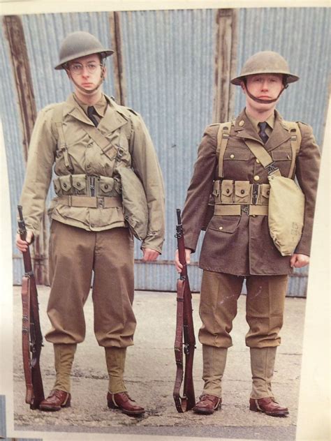 Infantrymen Us Army Uniforms World War One Military