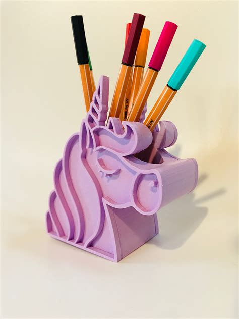 Download Stl File Unicorn Pencil Design To 3d Print ・ Cults