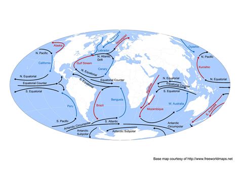 Ocean Currents Warm And Cold