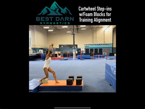 Cartwheel Step Ins With Foam Blocks For Alignment Best Darn Gymnastics