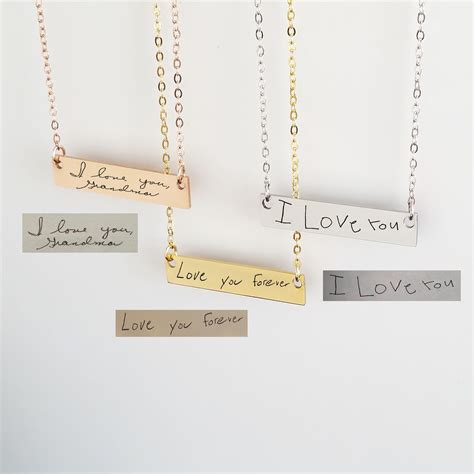 Handwriting Necklace Custom Handwriting Jewelry Necklace for - Etsy