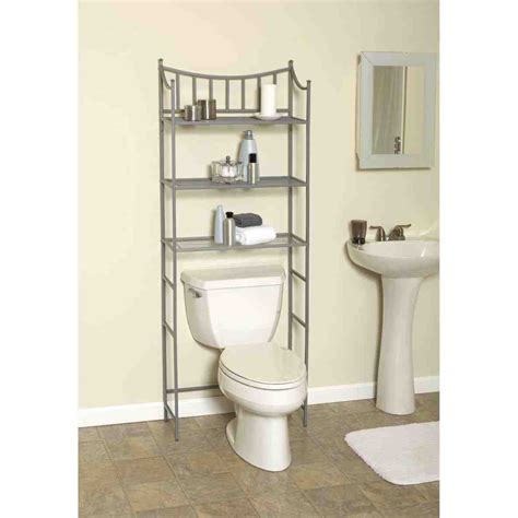 Advantage of installing a cabinet instead of shelves in bathroom is guests will have. over toilet shelf ikea (With images) | Bathroom space ...