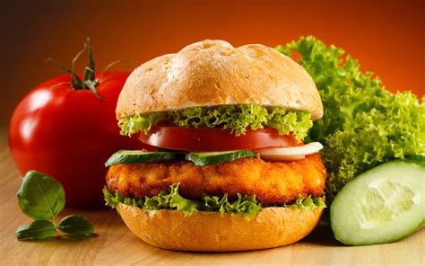 Wallpaper Sayuran Sandwich Makanan Cepat Saji Roti Isi Daging