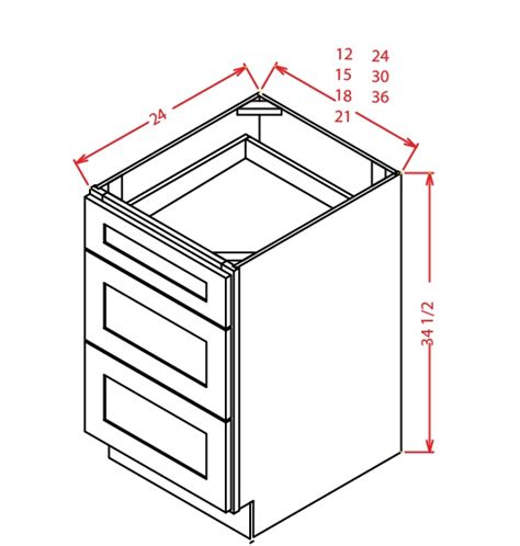 Hampton bay cambridge white plywood shaker stock assembled base cabinet with soft close drawer & doors (30 in.x34.5 in.x24.5 in.) (142) SG-3DB30 - 3 Drawer Base - 30 inch - Shaker Gray Base Cabinets | CabinetCorp