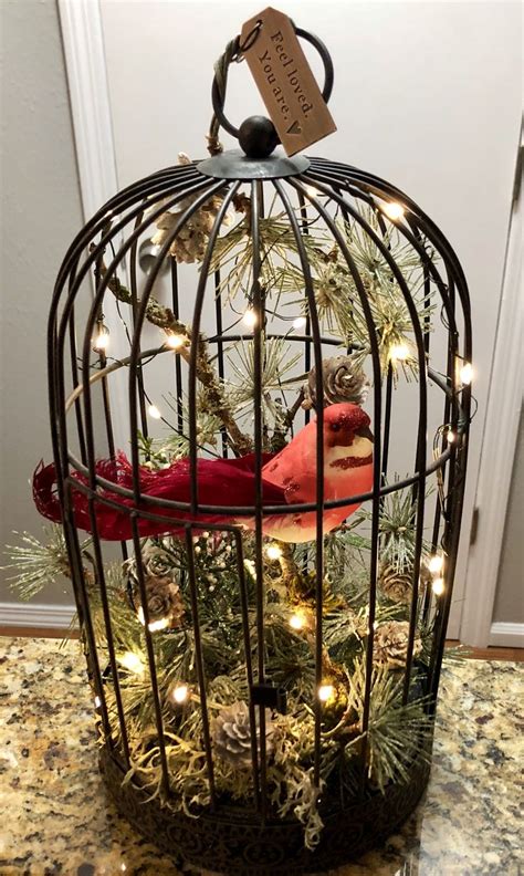 Pin By Gae Nells Creations On Christmas Birdcage Decorations Bird