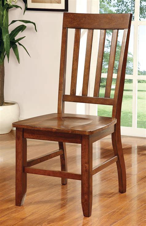 Furniture Of America Dark Oak Karl Rustic Dining Chair Set Of 2