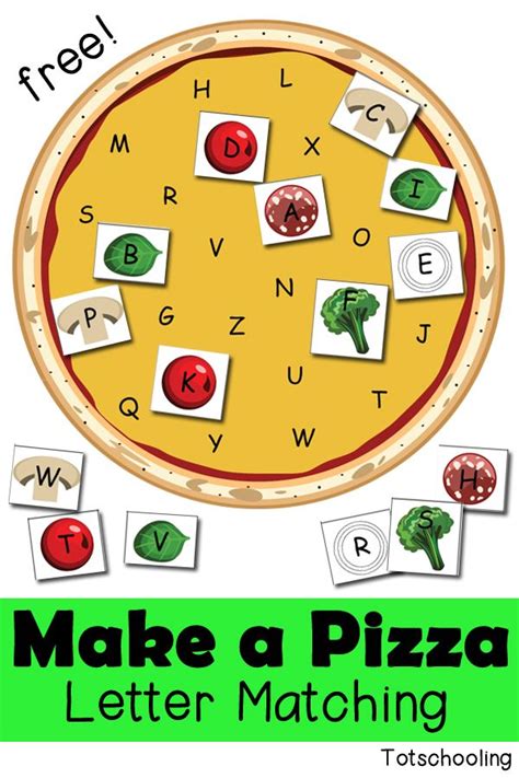You'll find educational and fun games that will keep your preschooler occupied and teach new skills. Make a Pizza: Letter Matching Activity | Letter matching ...