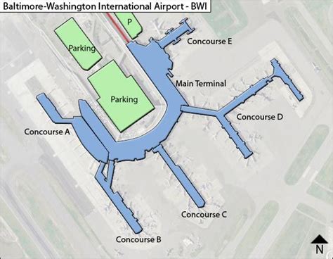 Baltimore Washington Bwi Airport Terminal Map