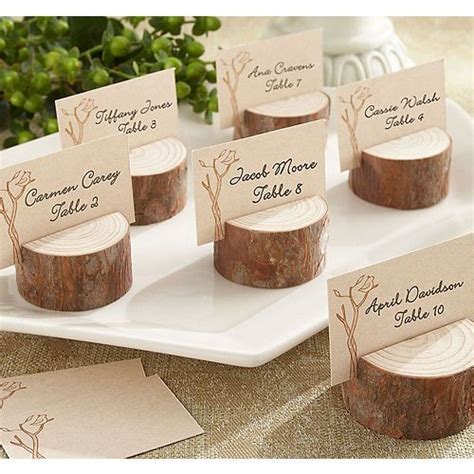 Rustic Tree Wood Place Card Holders Tree Slice Wedding Place Card