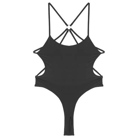 womens one piece swimsuit monokini bodysuit strappy crotchless leotard swimwear ebay