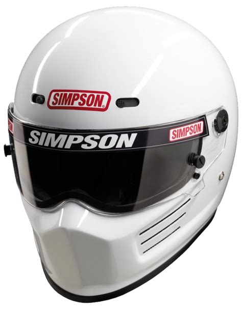 Simpson Super Bandit Helmet Snell Sa2015 White Simpson Racing