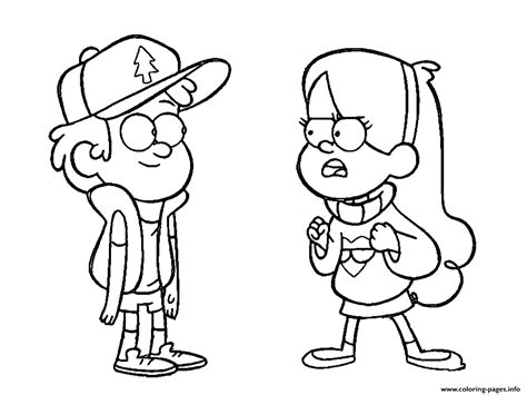 We have the twins, wendy, waddles, pacifica and other action scenes from the show. Gravity Falls Characters Coloring Pages Printable