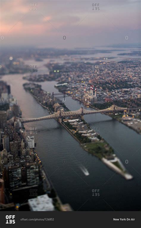 Aerial View Of The Queensboro Bridge In New York City Usa Stock Photo