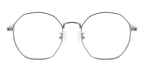 Kawk Geometric Silver Frames Glasses Abbe Glasses