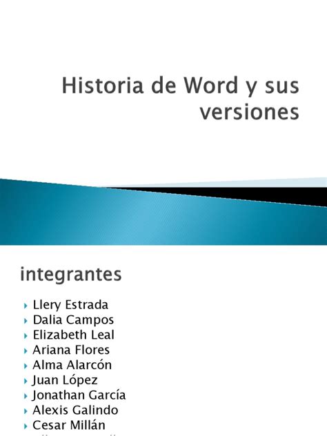 Historia De Word Y Sus Versiones Pdf