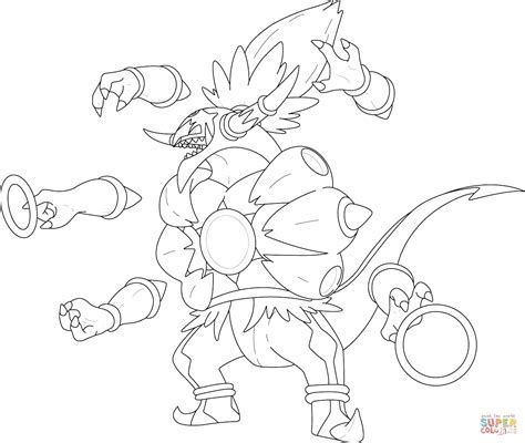 Hoopa Unbound Coloring Page Free Printable Coloring Pages