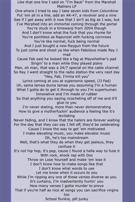 Eminem Rap God Lyrics Clean Quotes And Wallpaper Z
