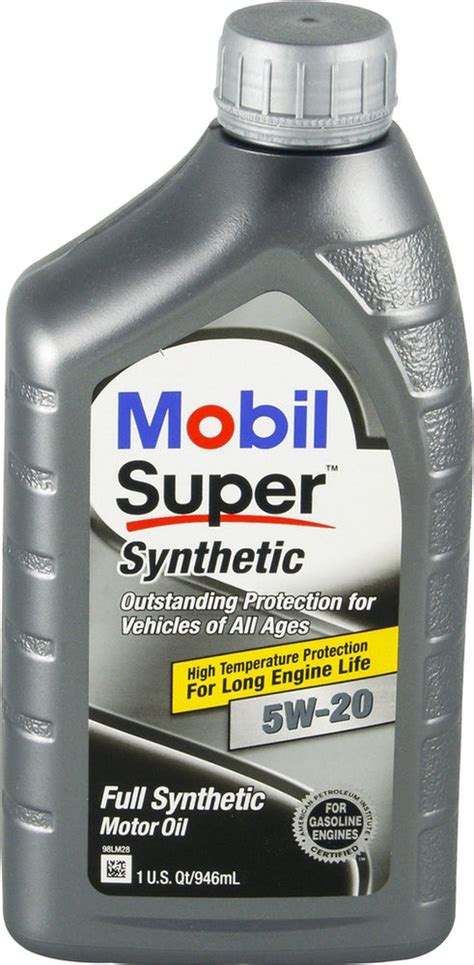 Mobil Super Full Synthetic Motor Oil 5w 20 946 Ml —