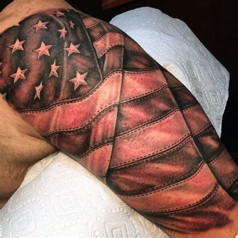 Top 60 Best American Flag Tattoos For Men Usa Designs