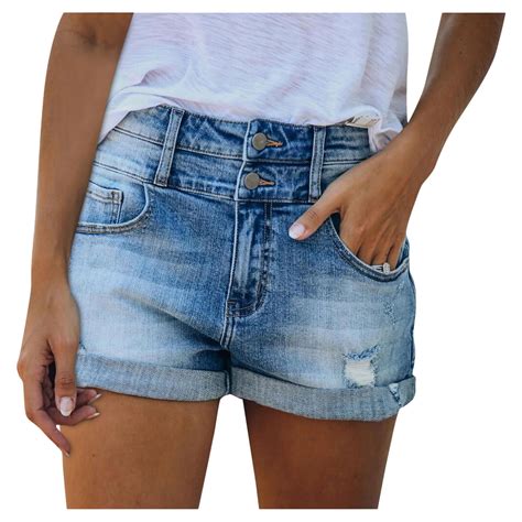 Zanvin Summer Shorts Clearance Womens High Waisted Jean Shorts Trendy