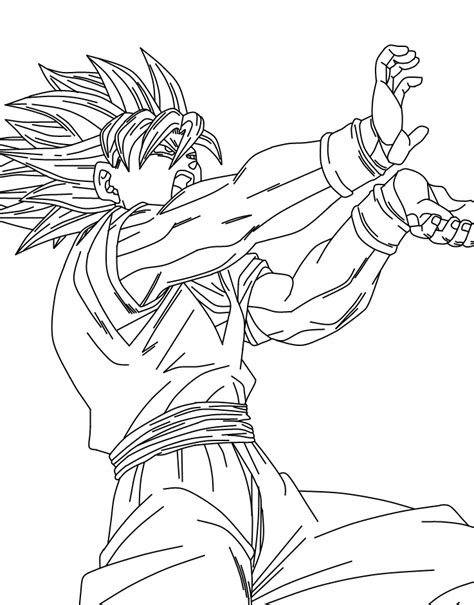 Cartoon dragon ball fasha coloring page. Goku Super Saiyan 2 by SbdDBZ on DeviantArt