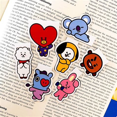 Bts Bt21 Magnetic Bookmark Set Of 7 Bts Collectible Shopee Philippines