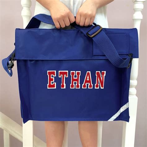 Personalised School Book Bag Assorted Colours By Pink Pineapple Home