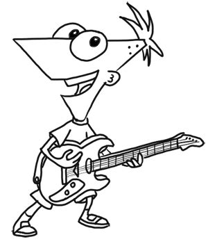 Phineas and ferb coloring pages are made in an unusual animation style. Phineas and Ferb coloring pages