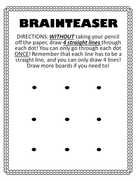 Free Printable Brain Teasers