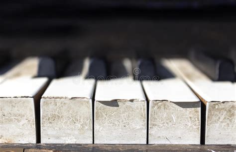 Close Up Old Piano Keys Stock Photo Image Of Piano 88108516