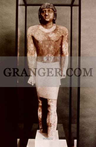 Image Of Egyptian Sculpture Painted Limestone Figure Of The Royal