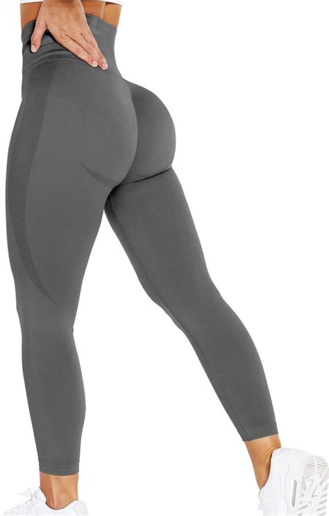 qoq women s seamless leggings high waist gym running vital yoga pants butt lift workout tights